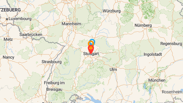 Map of company locations