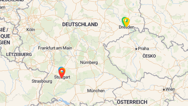 Map of company locations