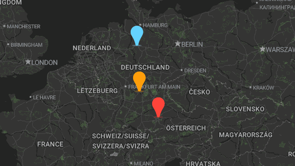 Map of company locations