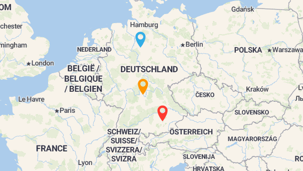 Map of company locations