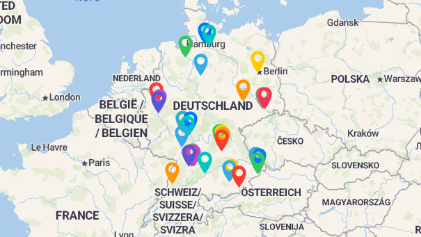 Map of company locations