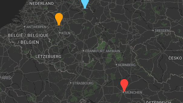 Map of company locations