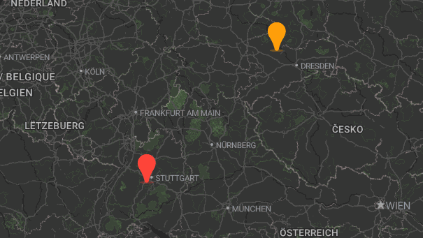 Map of company locations