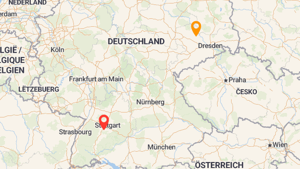 Map of company locations