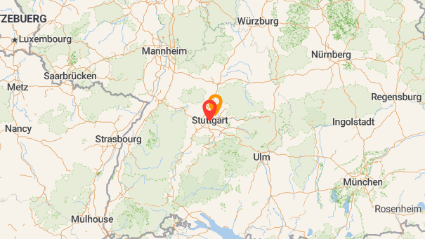 Map of company locations