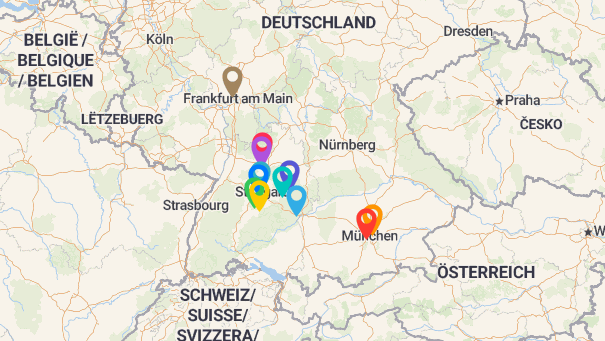 Map of company locations