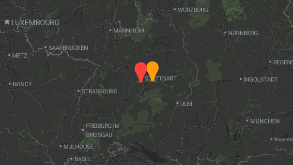 Map of company locations