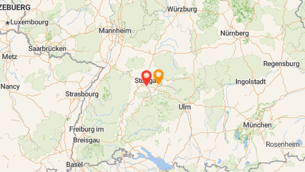 Map of company locations