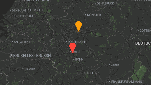 Map of company locations