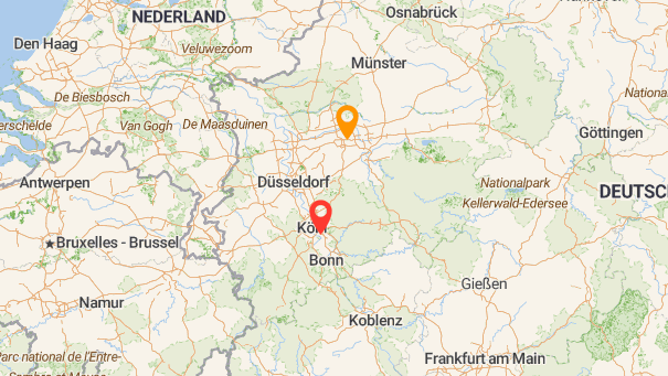 Map of company locations