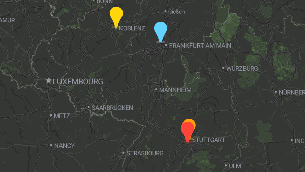 Map of company locations
