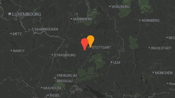 Map of company locations