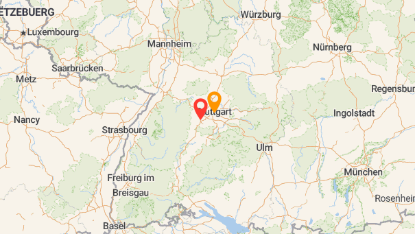 Map of company locations