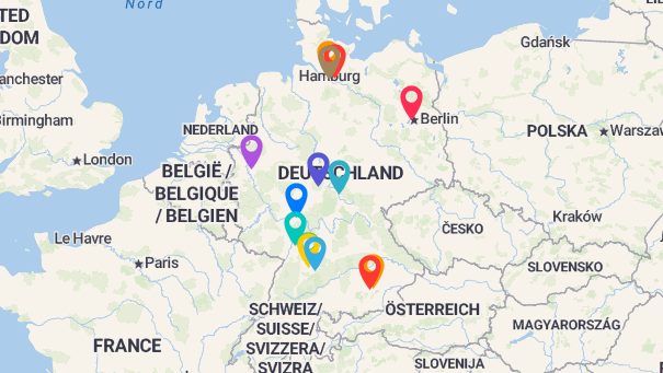 Map of company locations
