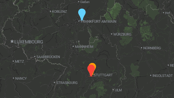 Map of company locations