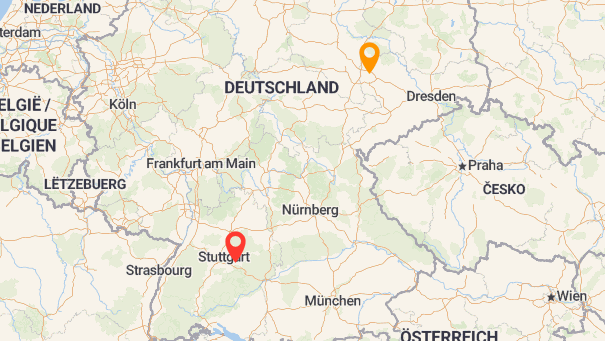 Map of company locations