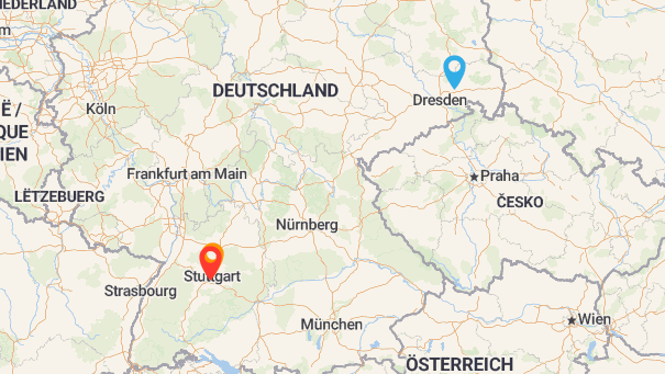 Map of company locations