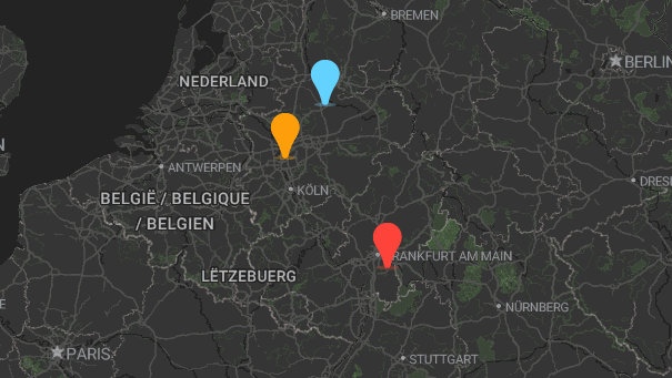 Map of company locations