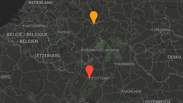 Map of company locations