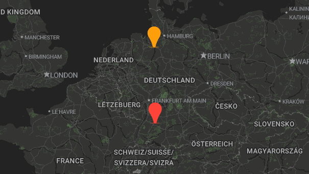 Map of company locations