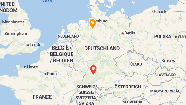 Map of company locations