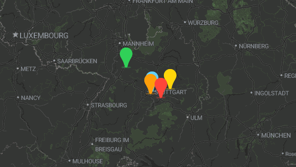 Map of company locations