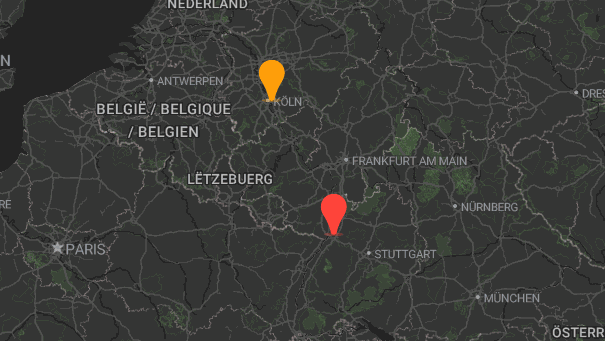 Map of company locations