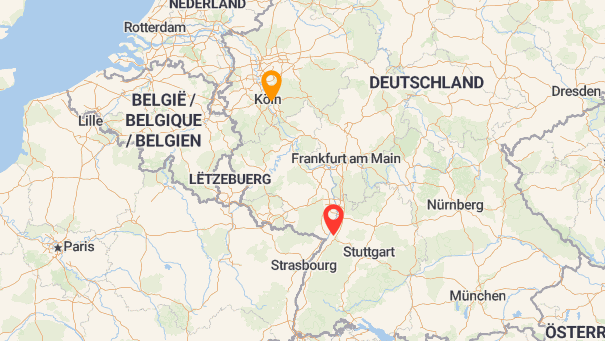 Map of company locations