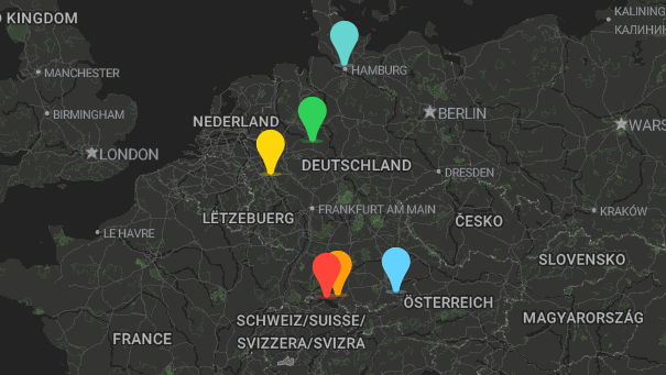 Map of company locations
