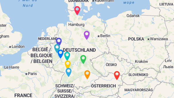 Map of company locations