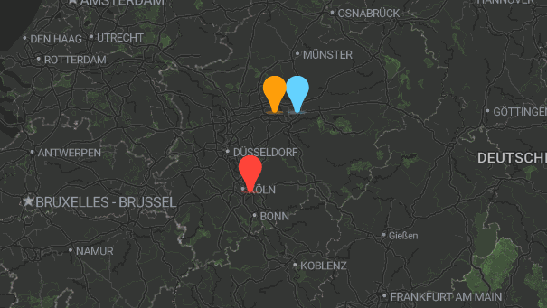 Map of company locations