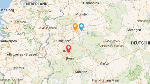 Map of company locations