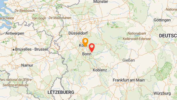 Map of company locations