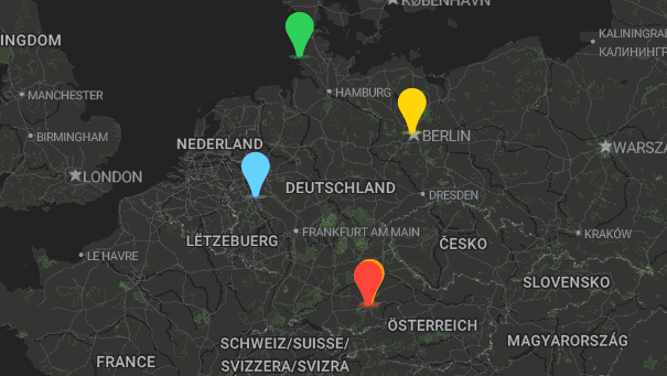 Map of company locations