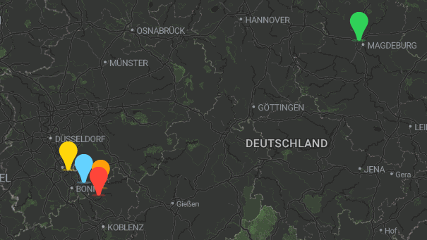 Map of company locations