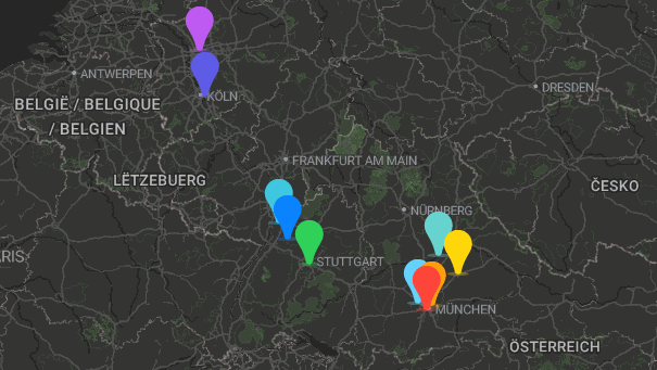 Map of company locations