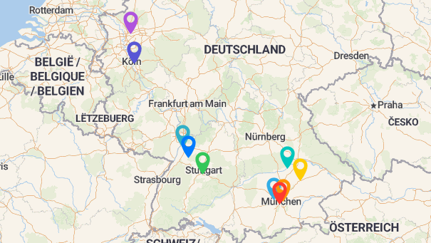 Map of company locations