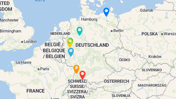 Map of company locations