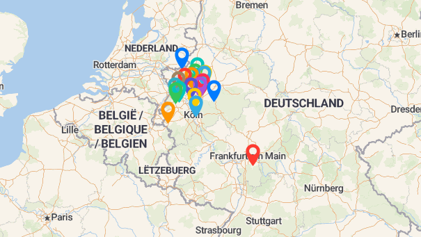 Map of company locations