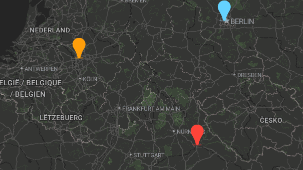 Map of company locations