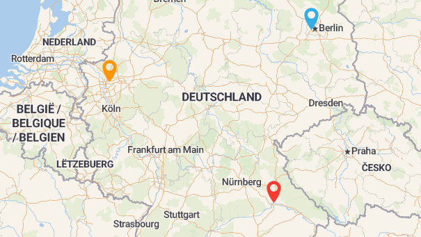Map of company locations