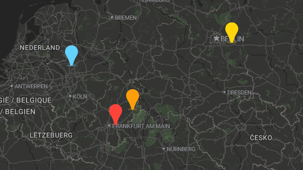 Map of company locations