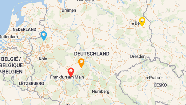 Map of company locations