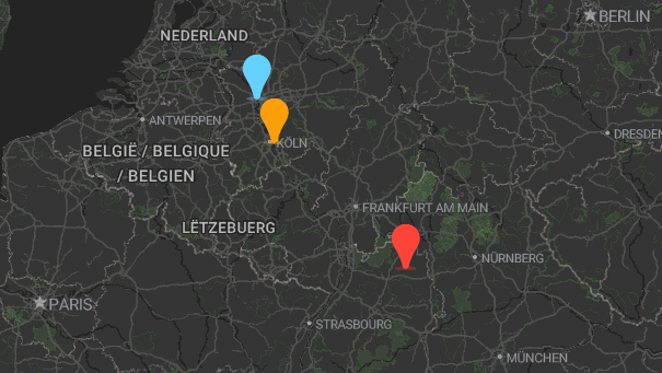 Map of company locations