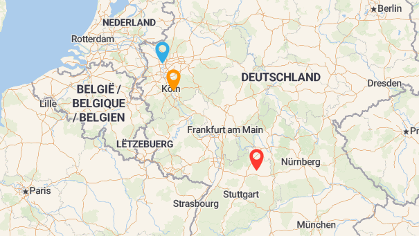 Map of company locations