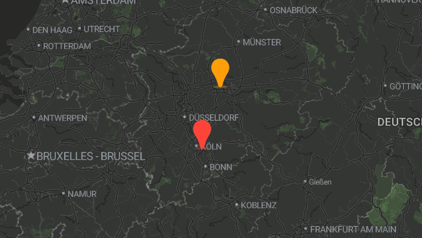 Map of company locations