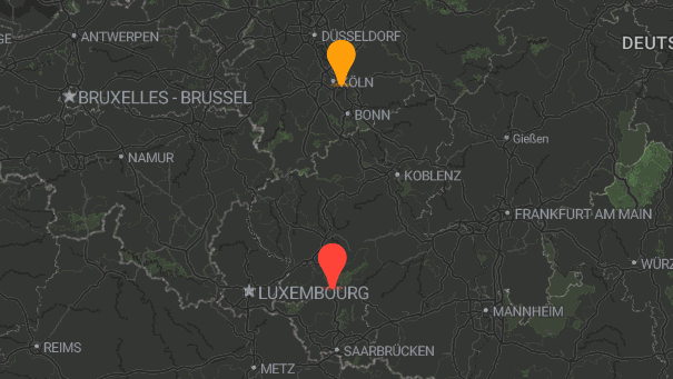 Map of company locations