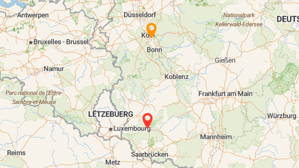 Map of company locations