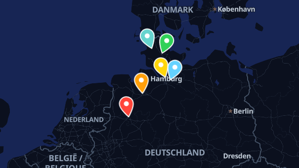 Map of company locations