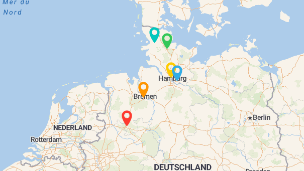 Map of company locations